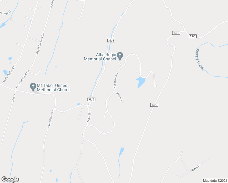 map of restaurants, bars, coffee shops, grocery stores, and more near Hungaria Avenue in Berkeley Springs