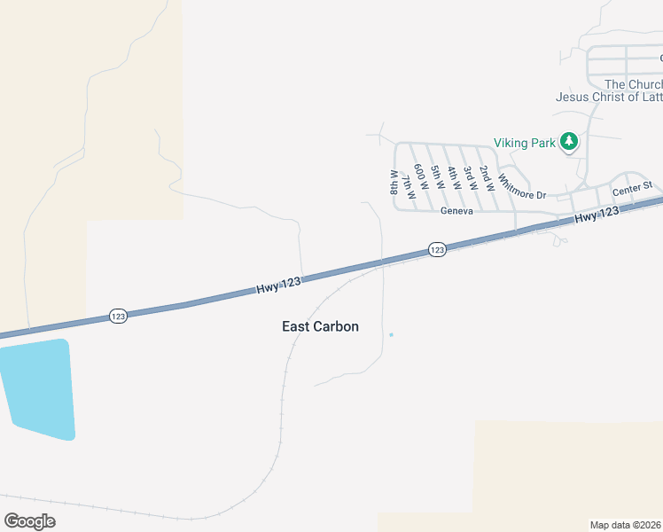 map of restaurants, bars, coffee shops, grocery stores, and more near 302 Highway 123 in East Carbon