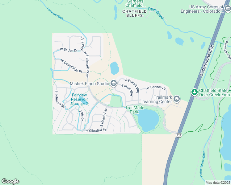 map of restaurants, bars, coffee shops, grocery stores, and more near 8892 West Trailmark Parkway in Littleton