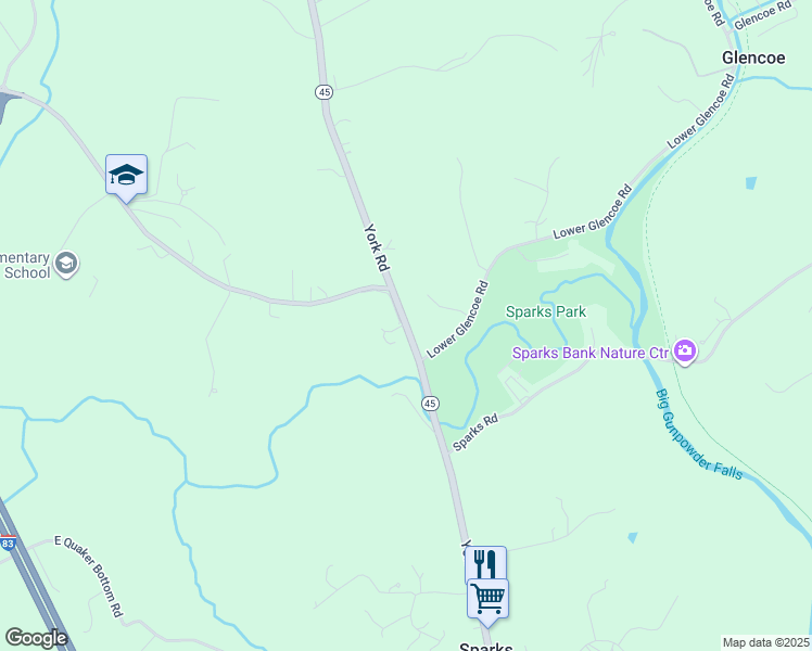 map of restaurants, bars, coffee shops, grocery stores, and more near in Sparks Glencoe