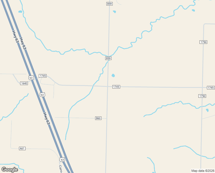 map of restaurants, bars, coffee shops, grocery stores, and more near 1300 County Road 1745 in Cairo