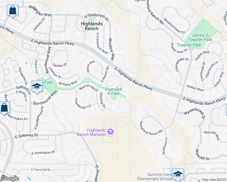 map of restaurants, bars, coffee shops, grocery stores, and more near 1631 Beacon Hill Drive in Littleton