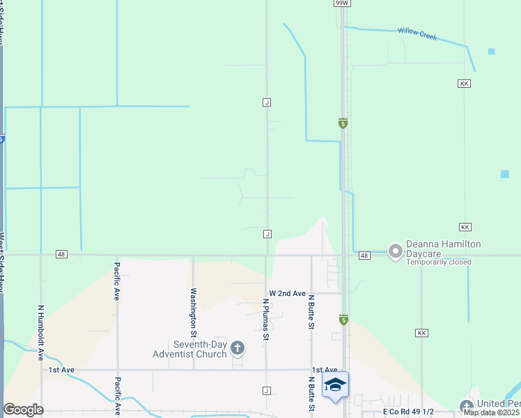 map of restaurants, bars, coffee shops, grocery stores, and more near 6449 Westgate Lane in Willows