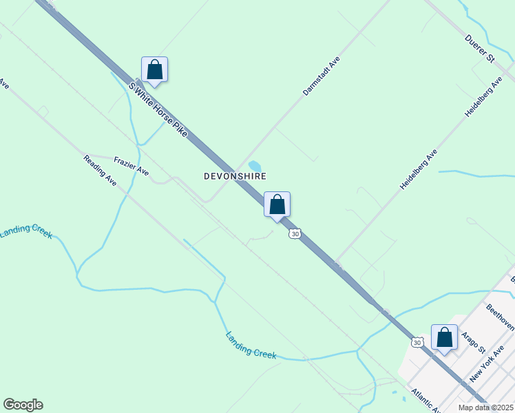 map of restaurants, bars, coffee shops, grocery stores, and more near 5661 White Horse Pike in Egg Harbor City