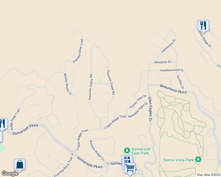 map of restaurants, bars, coffee shops, grocery stores, and more near 7710 Great Basin Road in Reno