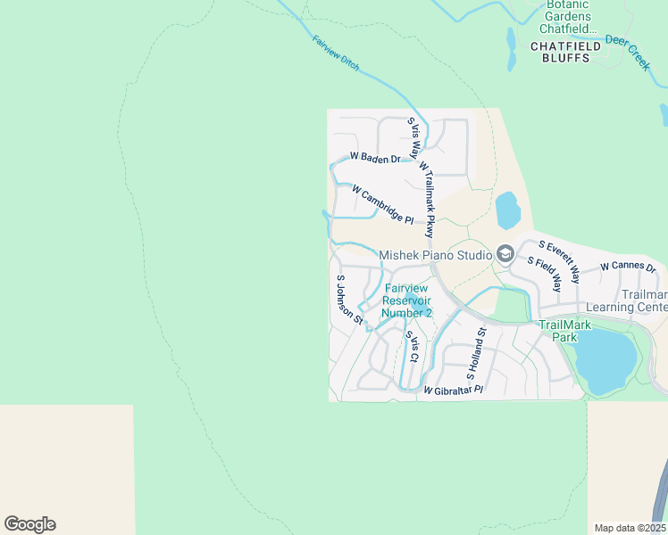 map of restaurants, bars, coffee shops, grocery stores, and more near 9621 South Johnson Street in Littleton