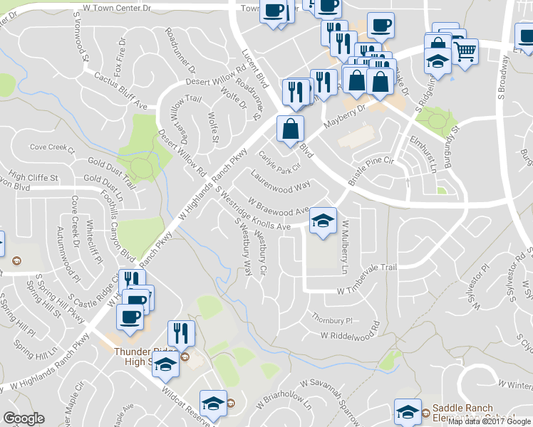 map of restaurants, bars, coffee shops, grocery stores, and more near 1380 Braewood Avenue in Littleton
