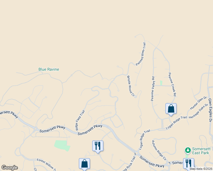 map of restaurants, bars, coffee shops, grocery stores, and more near 2415 Painted River Trail in Reno