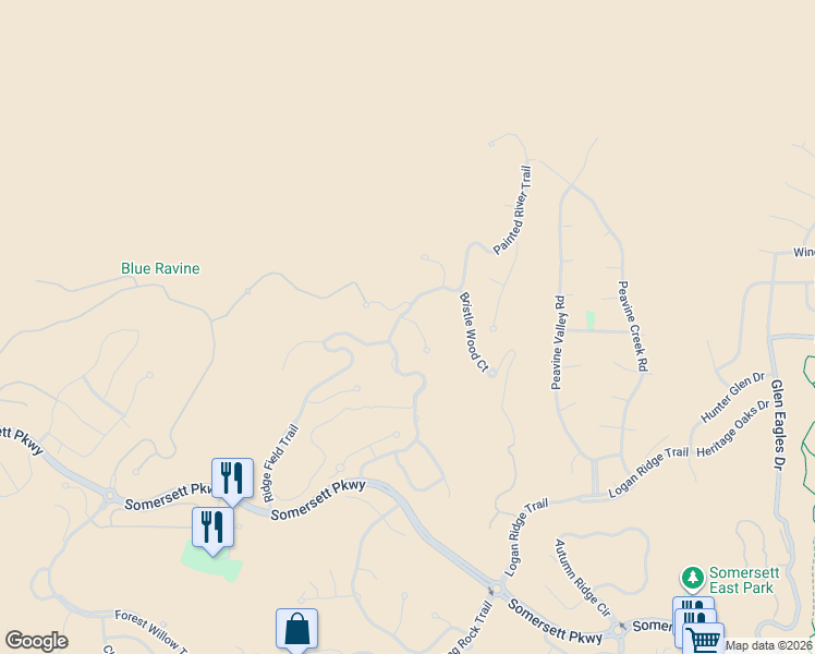 map of restaurants, bars, coffee shops, grocery stores, and more near 2415 Painted River Trail in Reno