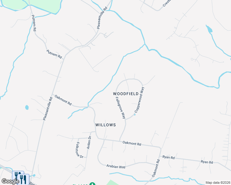 map of restaurants, bars, coffee shops, grocery stores, and more near 2012 Fallsgrove Way in Fallston
