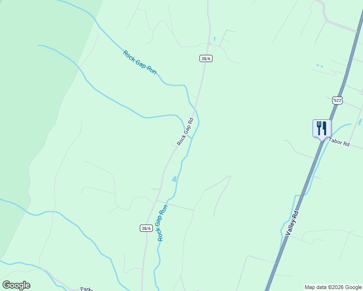 map of restaurants, bars, coffee shops, grocery stores, and more near Rock Gap Road in Berkeley Springs