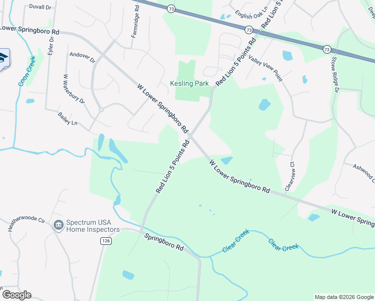 map of restaurants, bars, coffee shops, grocery stores, and more near 6940 Red Lion 5 Points Road in Lebanon