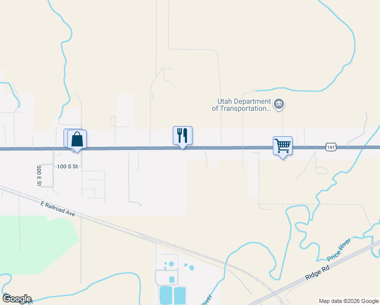 map of restaurants, bars, coffee shops, grocery stores, and more near 1086 East Main Street in Wellington