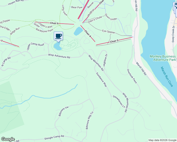 map of restaurants, bars, coffee shops, grocery stores, and more near 101-299 Sundance Way in McHenry