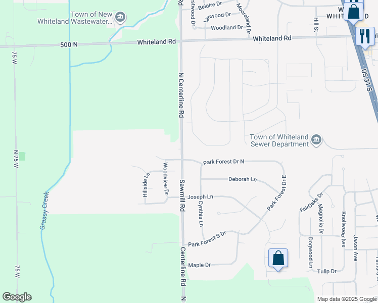 map of restaurants, bars, coffee shops, grocery stores, and more near 4568 Sawmill Road in Franklin