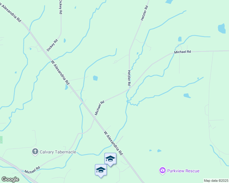map of restaurants, bars, coffee shops, grocery stores, and more near 6550 Michael Road in Middletown