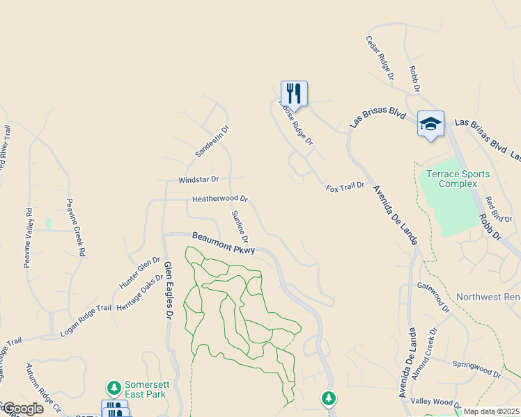 map of restaurants, bars, coffee shops, grocery stores, and more near 7053 Heatherwood Drive in Reno