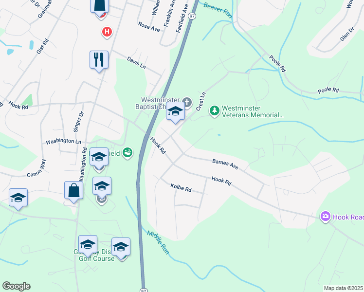 map of restaurants, bars, coffee shops, grocery stores, and more near 237 Bezold Avenue in Westminster