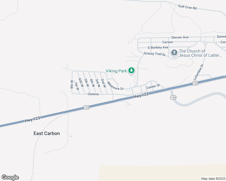 map of restaurants, bars, coffee shops, grocery stores, and more near 109 1st West in East Carbon