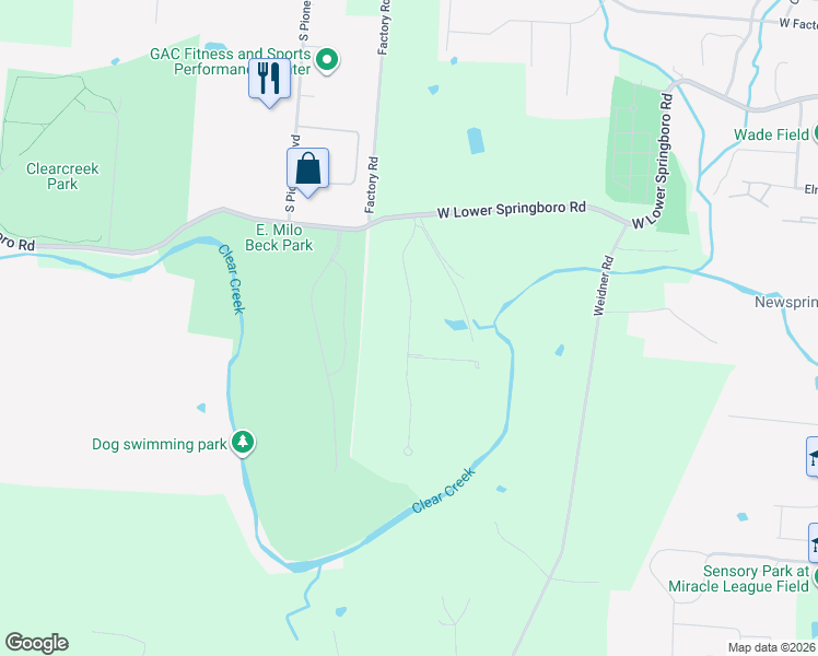 map of restaurants, bars, coffee shops, grocery stores, and more near 7022 Quarterhorse Drive in Springboro