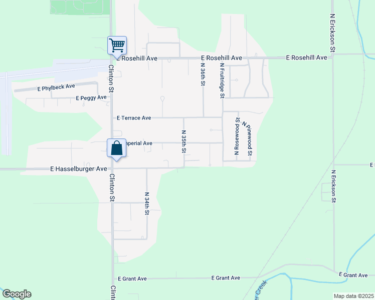 map of restaurants, bars, coffee shops, grocery stores, and more near 3550 East Crystle Avenue in Terre Haute