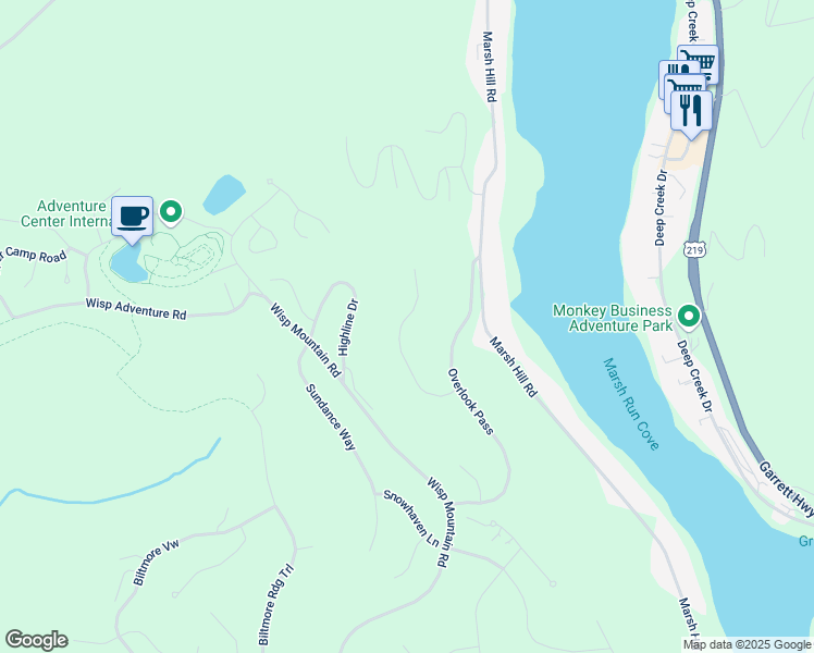 map of restaurants, bars, coffee shops, grocery stores, and more near 70 Bright Passage Road in McHenry