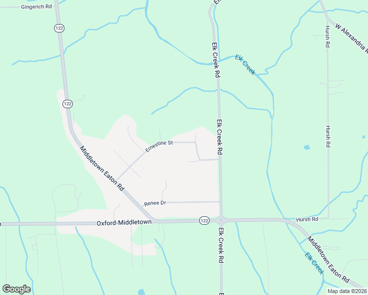 map of restaurants, bars, coffee shops, grocery stores, and more near 2180 Ernestine Street in Middletown