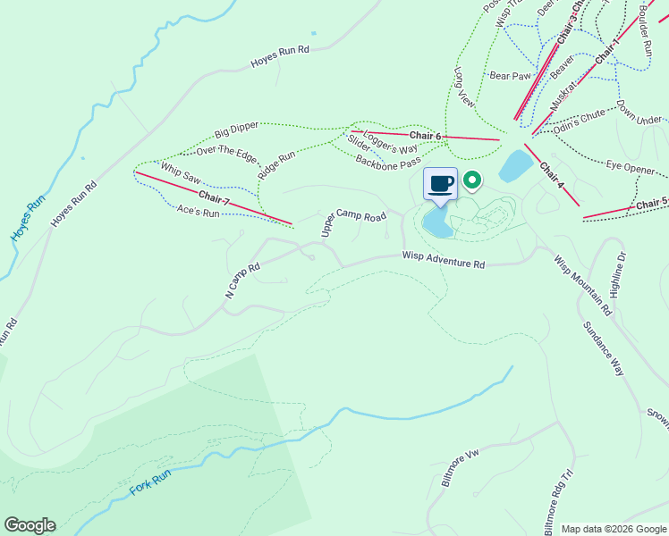 map of restaurants, bars, coffee shops, grocery stores, and more near 101 North Camp Road in McHenry