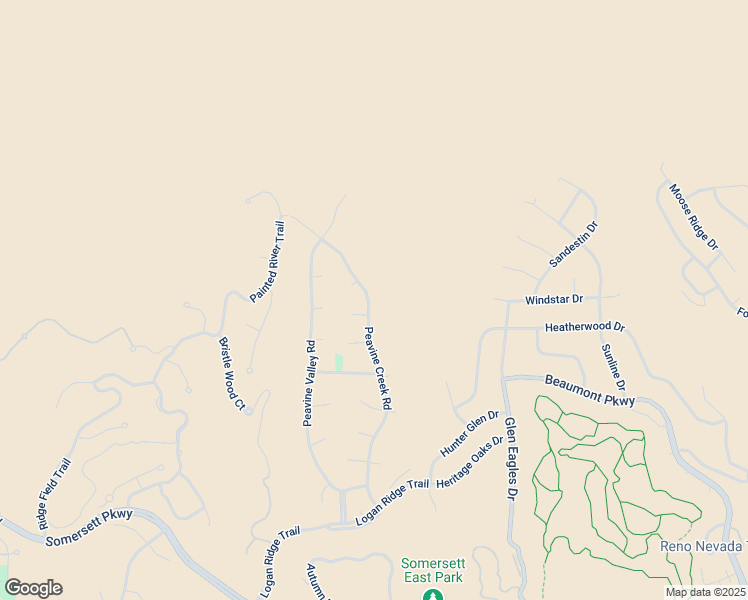 map of restaurants, bars, coffee shops, grocery stores, and more near 2660 Peavine Creek Road in Reno