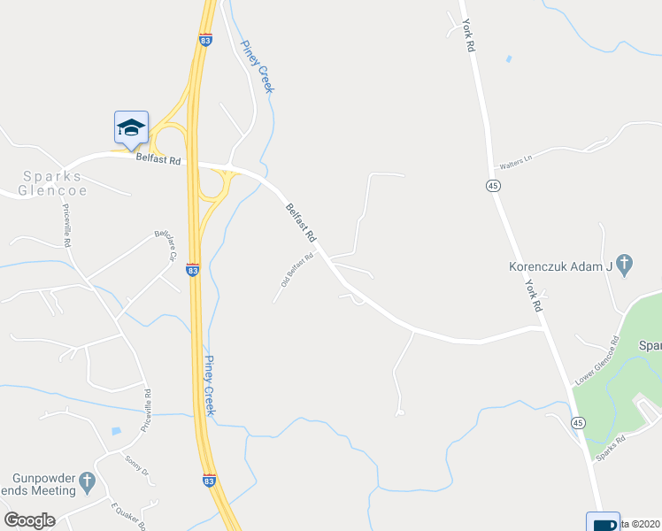 map of restaurants, bars, coffee shops, grocery stores, and more near 601 Belfast Road in Sparks Glencoe