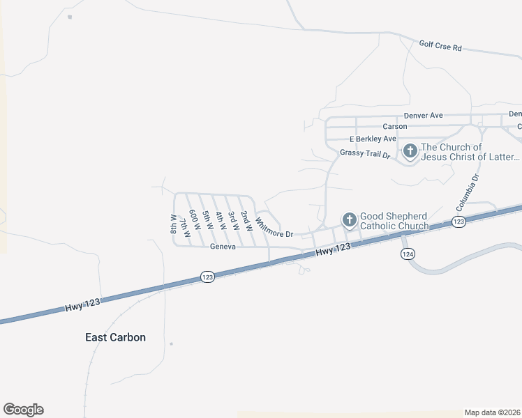 map of restaurants, bars, coffee shops, grocery stores, and more near 141 Whitmore Drive in East Carbon