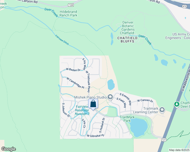 map of restaurants, bars, coffee shops, grocery stores, and more near 9490 West Belfast Place in Littleton