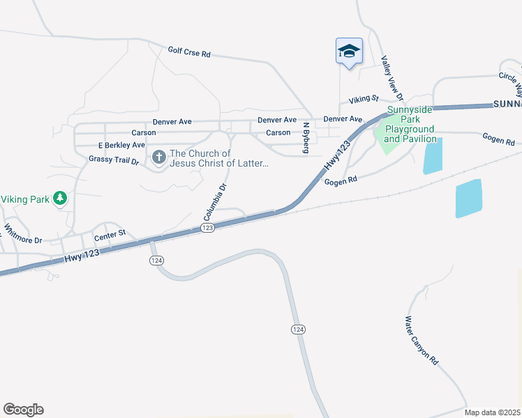 map of restaurants, bars, coffee shops, grocery stores, and more near 607 East Geneva in East Carbon