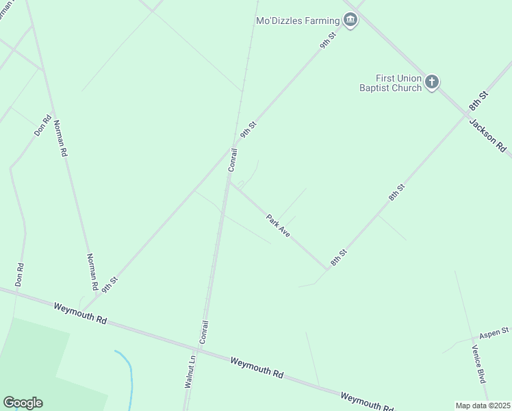 map of restaurants, bars, coffee shops, grocery stores, and more near 119 Park Avenue in Buena Vista Township