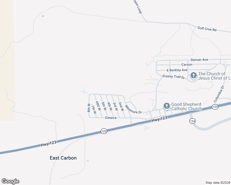 map of restaurants, bars, coffee shops, grocery stores, and more near 141 Whitmore Drive in East Carbon