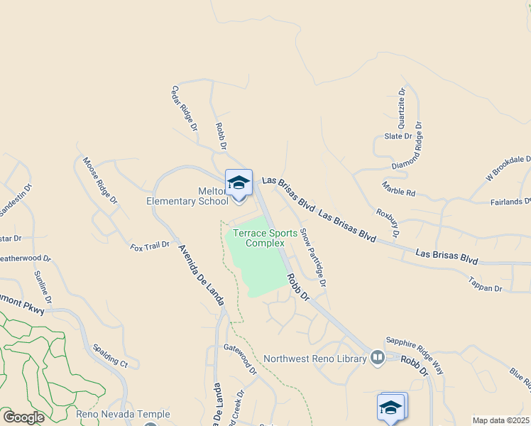 map of restaurants, bars, coffee shops, grocery stores, and more near 6540 Sage Grouse Court in Reno