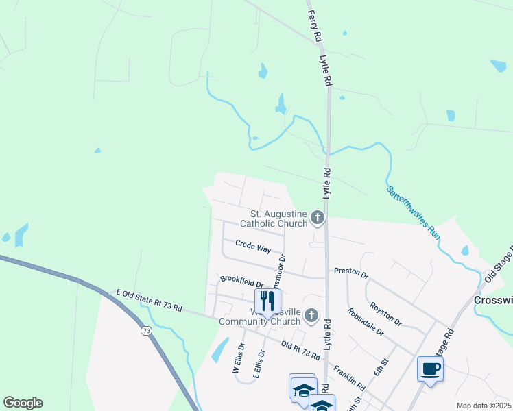 map of restaurants, bars, coffee shops, grocery stores, and more near 1303 Rosebud Court in Waynesville