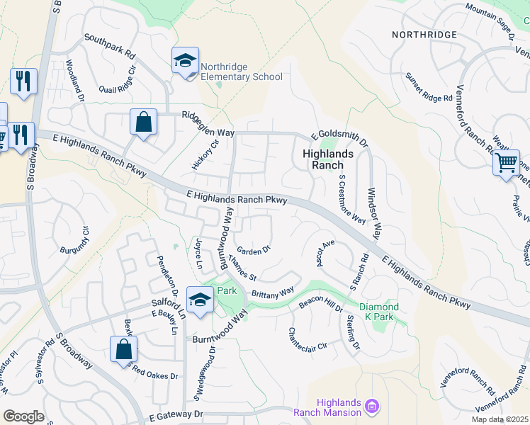 map of restaurants, bars, coffee shops, grocery stores, and more near 918 Summer Drive in Littleton