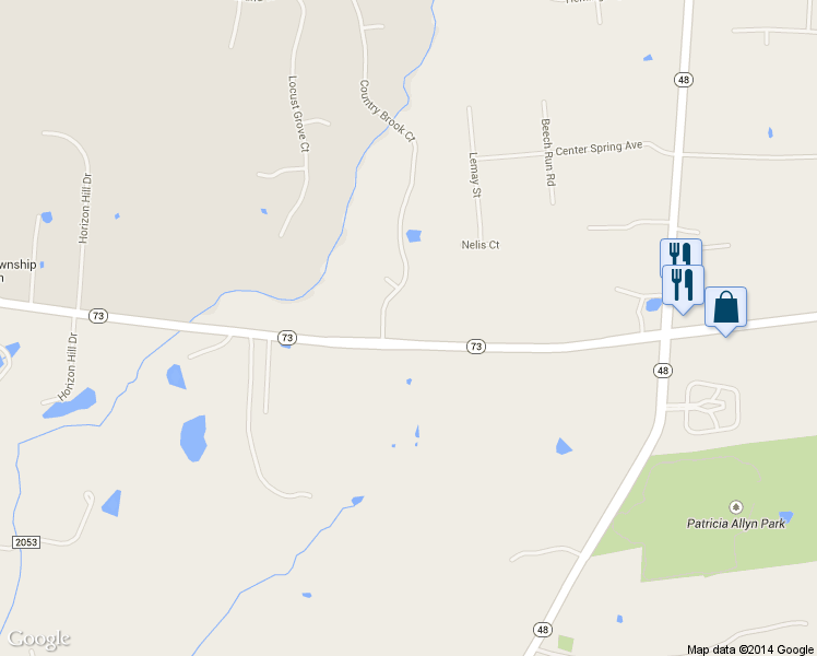 map of restaurants, bars, coffee shops, grocery stores, and more near 7490 Country Brook Court in Springboro