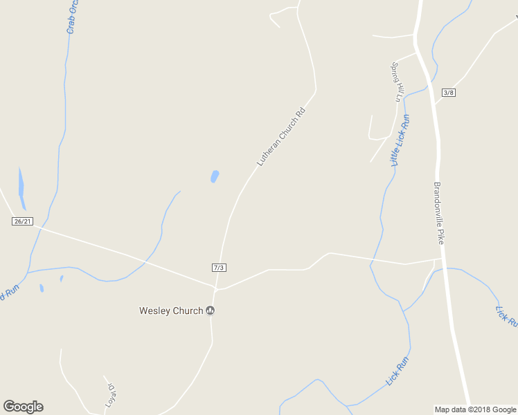 map of restaurants, bars, coffee shops, grocery stores, and more near 300 Lutheran Church Road in Albright