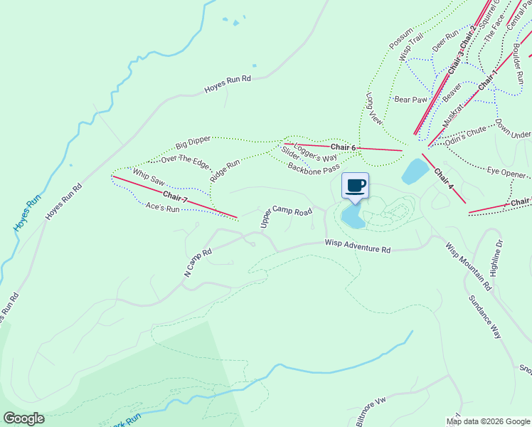 map of restaurants, bars, coffee shops, grocery stores, and more near 29 Upper Camp Road in McHenry