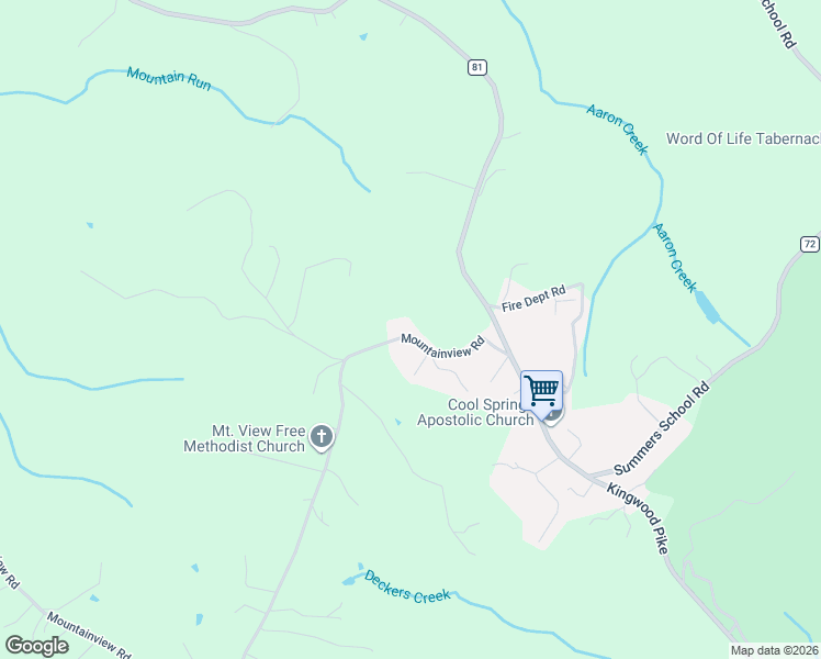 map of restaurants, bars, coffee shops, grocery stores, and more near 104 Mountainview Road in Morgantown
