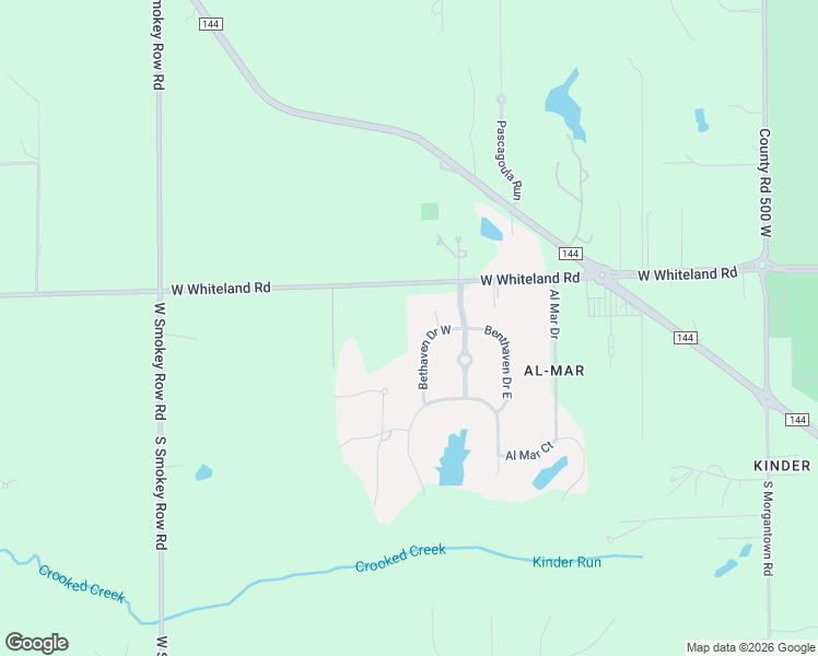 map of restaurants, bars, coffee shops, grocery stores, and more near 4940 Benthaven Drive East in Bargersville