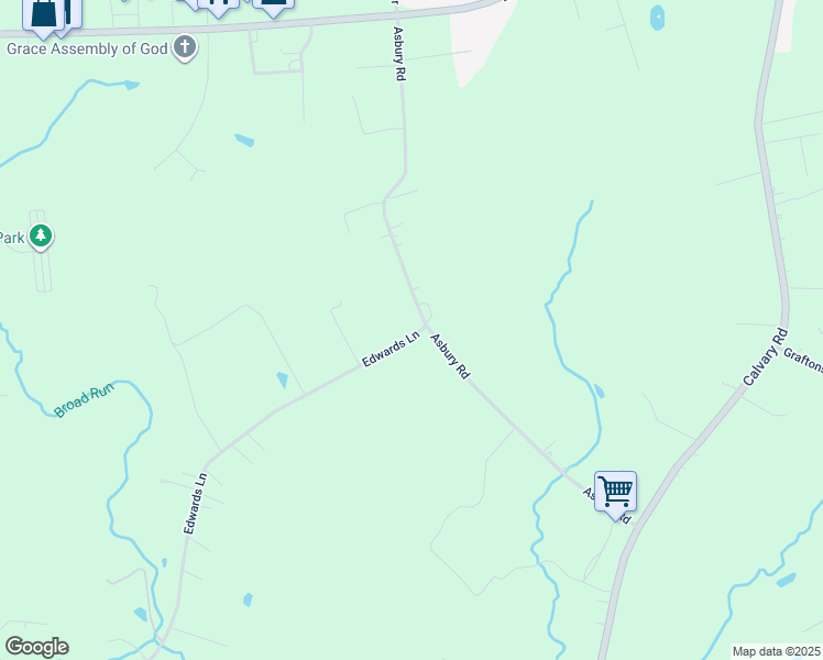 map of restaurants, bars, coffee shops, grocery stores, and more near 2428 Edwards Lane in Churchville