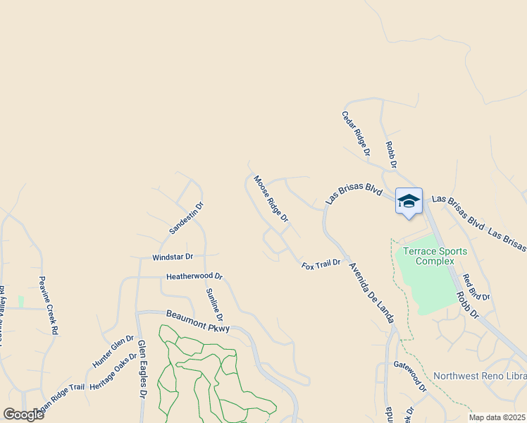 map of restaurants, bars, coffee shops, grocery stores, and more near 2971 Fox Trail Drive in Reno