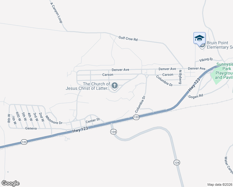 map of restaurants, bars, coffee shops, grocery stores, and more near 148 Grassy Trail Drive in East Carbon