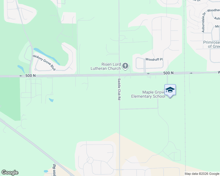 map of restaurants, bars, coffee shops, grocery stores, and more near 4900 North Road 400 West in Bargersville