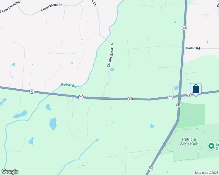 map of restaurants, bars, coffee shops, grocery stores, and more near 7490 Country Brook Court in Springboro