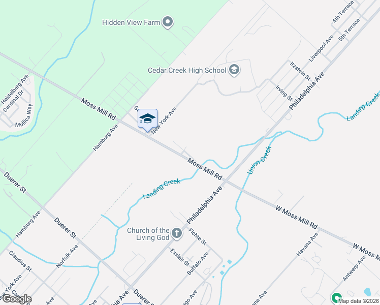 map of restaurants, bars, coffee shops, grocery stores, and more near 1247-1259 Washington Avenue in Egg Harbor City