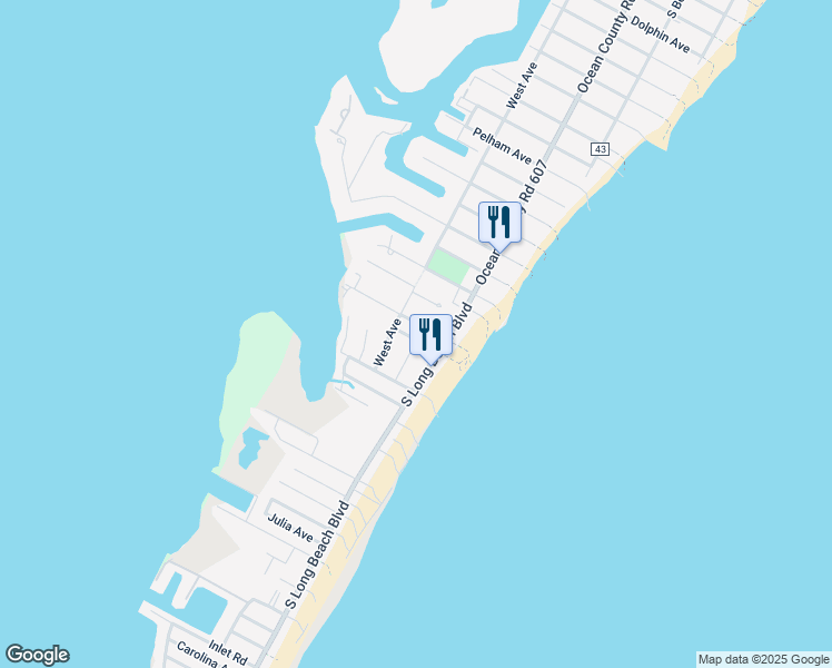 map of restaurants, bars, coffee shops, grocery stores, and more near 9 West Marshall Avenue in Long Beach